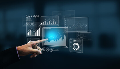 Business data analysis dashboard showing charts, statistics, and performance metrics for decision-making, revenue tracking, and strategic planning in organizations Vouch