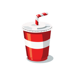 white plastic cup with red lid