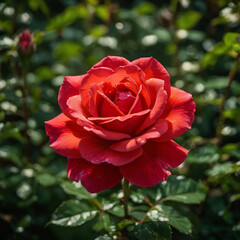 red rose in garden