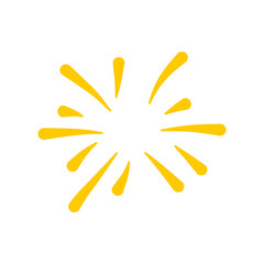 Gold fireworks vector illustration