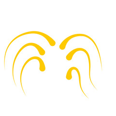 Gold fireworks vector illustration