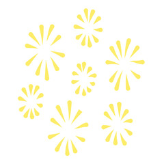 Gold fireworks vector illustration