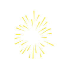 Gold fireworks vector illustration