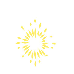Gold fireworks vector illustration