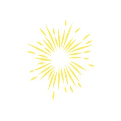 Gold fireworks vector illustration