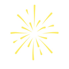 Gold fireworks vector illustration