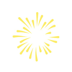 Gold fireworks vector illustration