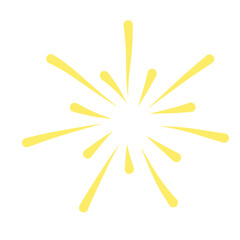 Gold fireworks vector illustration