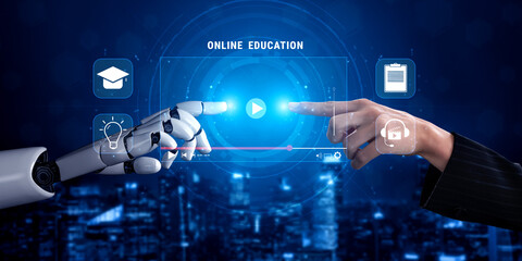 An AI powered online education and e-learning platform. A concept of personalized video courses and...