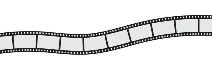 flat movie film long strip. vector illustration