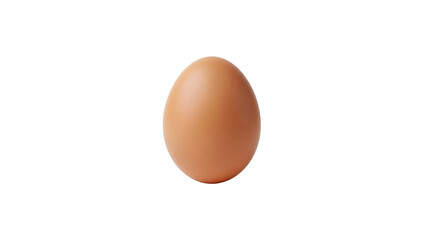 Single brown egg centered on Transparent Background
