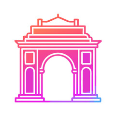 Neon Line Traditional Archway Icon