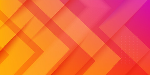 Abstract background overlap geometric colorful orange and purple gradient stripes and arrows concept on trendy color background. Poster and banner design. Eps10 vector