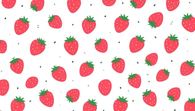 Strawberry Pattern Background.