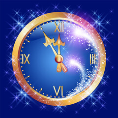 Christmas chimes with glowing sparkle firework