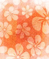 Hand-Painted Floral Watercolor Background &ndash; Soft Layered Flower Illustration
