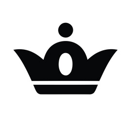 Crown icon vector symbol of royalty and authority. crown icon vector illustration