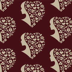 seamless background with hearts