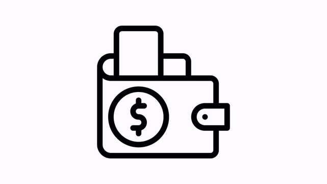 wallet animated icon - Motion Graphic Elements for Business ,Presentations and Design