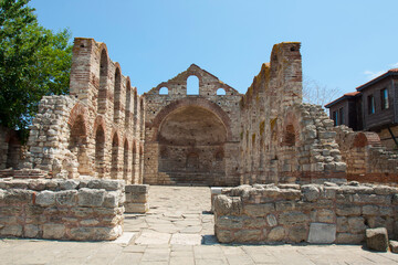 St. Sophia church of 9 century in old historical centre of the town Nesebar, UNESCO World heritage site.