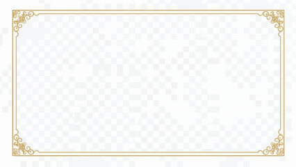 Ornate vintage gold frame borders with floral swirls,Elements of ornate vintage frames. Border gold on white classic swirls, floral motifs. Design print for greeting cards, wedding invitations, restau © MH