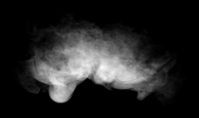 Thick white smoke drifting across a black background, creating soft abstract textures and atmospheric motion ideal for design overlays, visual effects, and modern creative concepts.