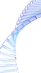 Abstract background design, futuristic glass shape, vertical orientation, 3d render