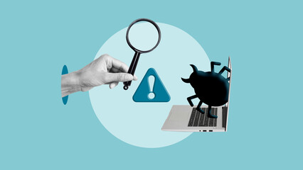 Cybersecurity Threat Detection and Digital Risk Analysis Concept with Malware Warning. Digital Security Monitoring and Online Threat Identification