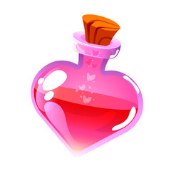 Love Potion Bottle Vector Illustration