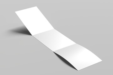 A4 Landscape Tri Fold Brochure Mockup in Perspective View on Neutral Background