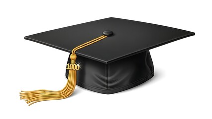 Graduation cap and tassel icon for academic achievement and diploma