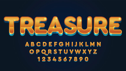 metallic orange and blue 3d rounded typography © Patrick