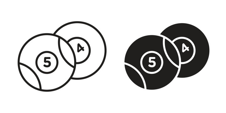 Billiard ball icons for web developers and designers,