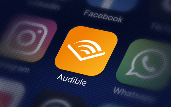 Audible logo sur un &eacute;cran de smartphone