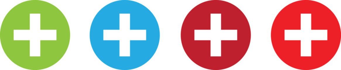 Obraz premium Plus Add Icons Set