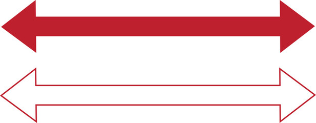 Obraz premium Horizontal Double Arrow Icons Set