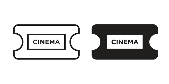 Cinema tickets icons for web developers and designers,