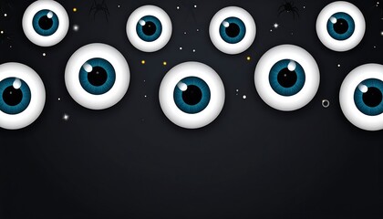 Spooky Eyes on Dark Background.