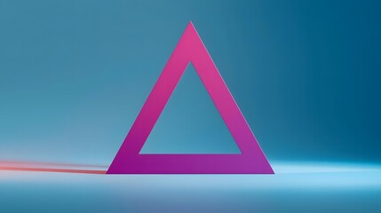 Pink Triangle Neon Light Abstract Geometric Design