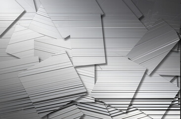 Srebrne tło z warstwami metalowych płyt – geometryczna kompozycja, szczotkowana faktura i industrialny styl. © Henryk Guziak