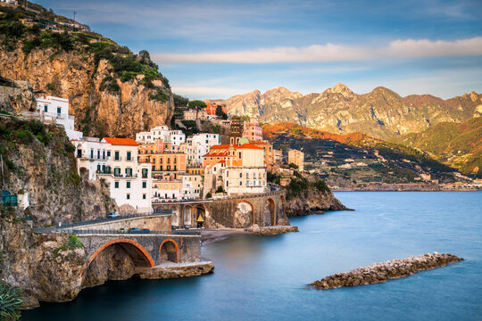 Atrani, Italy along the Amalfi Coast - Powered by Adobe