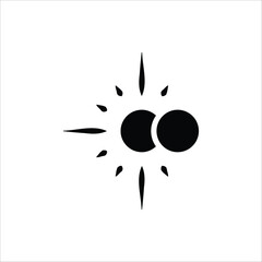 Eclipse icon. Solar Eclipse symbol. Vector illustration for web design. Isolated on white background.