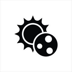 Eclipse icon. Solar Eclipse symbol. Vector illustration for web design. Isolated on white background.