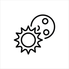 Eclipse icon. Solar Eclipse symbol. Vector illustration for web design. Isolated on white background.