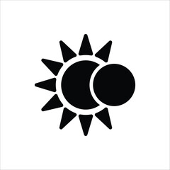 Solar Eclipse icon. Eclipse symbol. Vector illustration for web design. Isolated on white background.