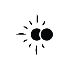 Solar Eclipse icon. Eclipse symbol. Vector illustration for web design. Isolated on white background.