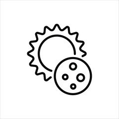 Solar Eclipse icon. Eclipse symbol. Vector illustration for web design. Isolated on white background.
