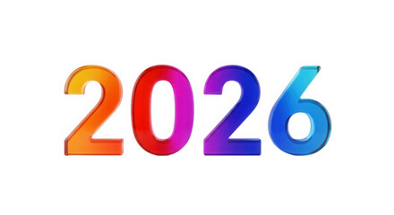 2026 isolated on transparent background