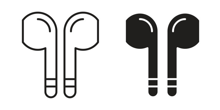 Earbuds icons for web developers and designers,