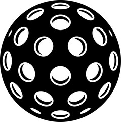 Fototapeta premium Pickle ball Sport Ball icon silhouette vector illustration